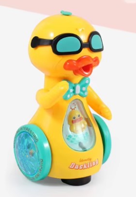Pato eléctrico con luces y movimiento