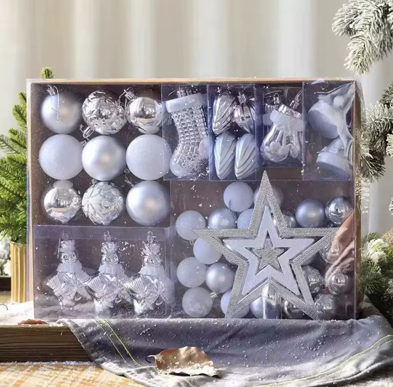 Set adornos para árbol (47 piezas)