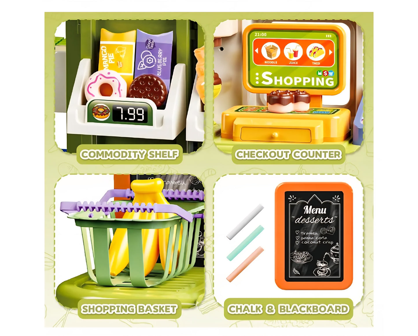 Mini Supermercado con accesorios