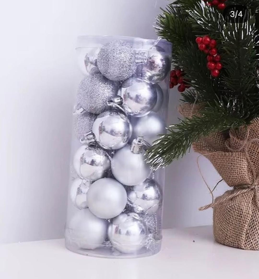 Set de 24 esferas Navideñas