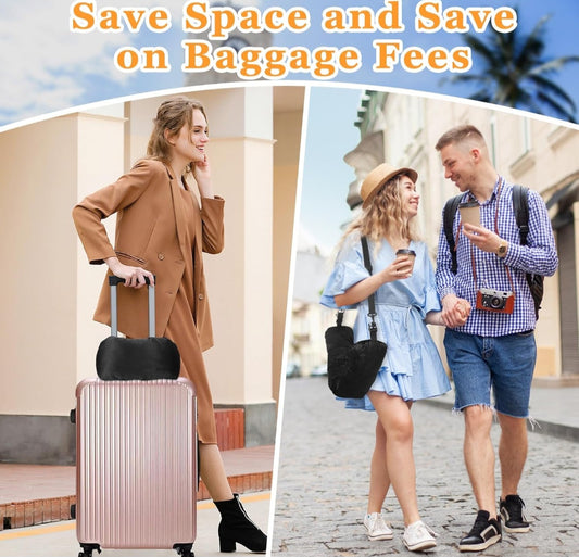 Almohada de Viaje Multifuncional con Espacio de Almacenaje