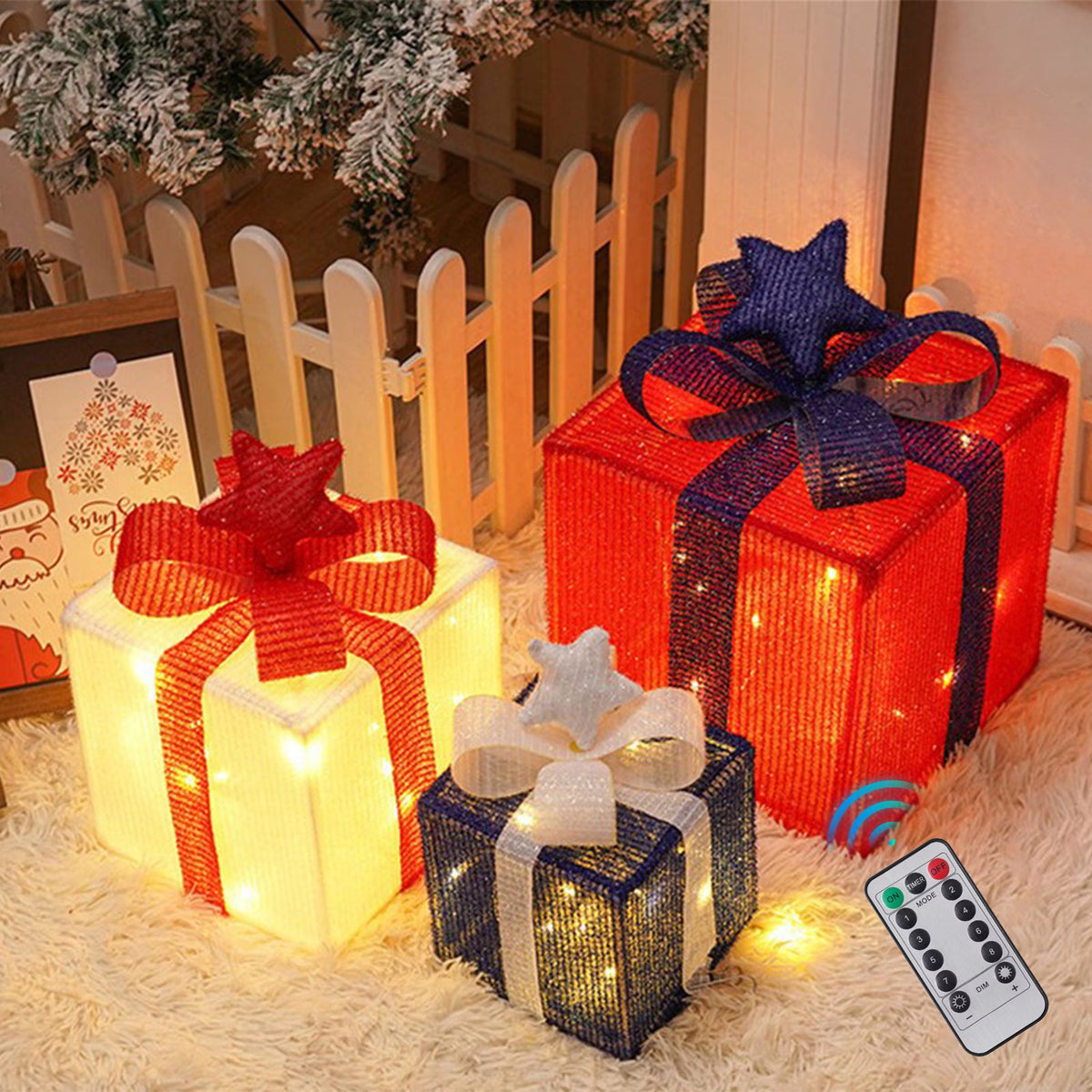 CAJAS DE REGALO CON LUZ LED🎁✨