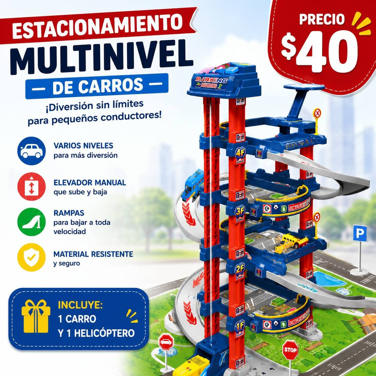 PISTA DE ESTACIONAMIENTO MULTINIVELES🚦🚗