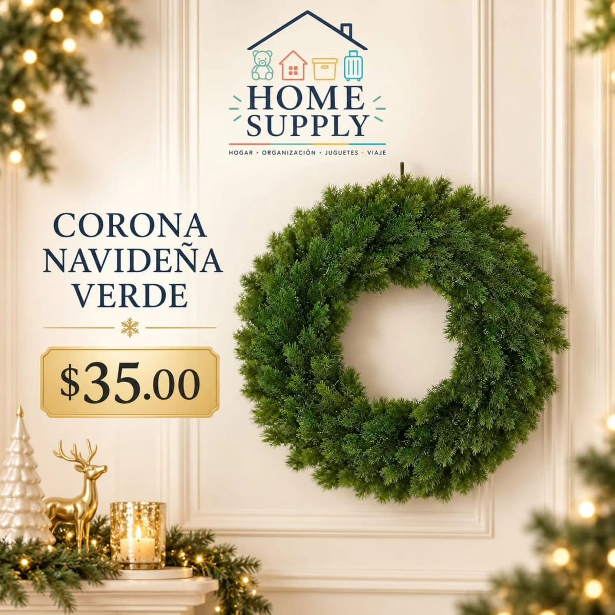 🎄CORONA NAVIDEÑA VERDE 🌟