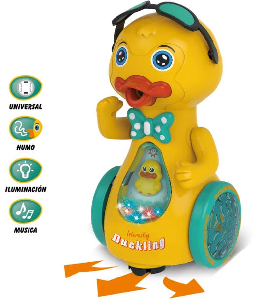 Pato eléctrico con luces y movimiento