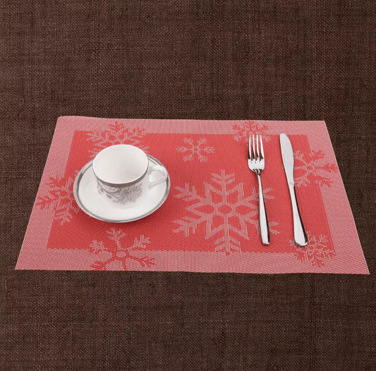 Individual navideño rojo