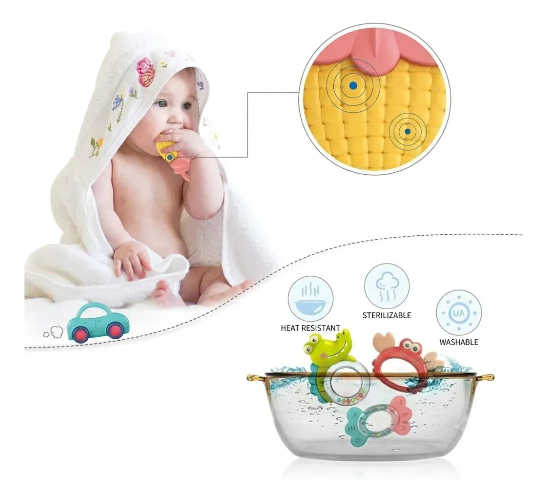 🧸SET DE SONAJEROS CON MORDEDORES👶✨