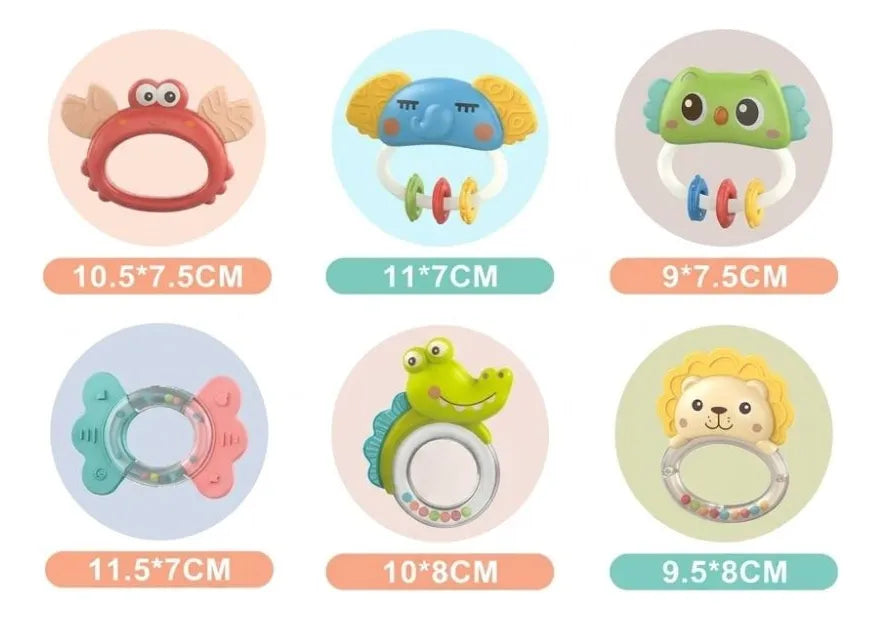 🧸SET DE SONAJEROS CON MORDEDORES👶✨