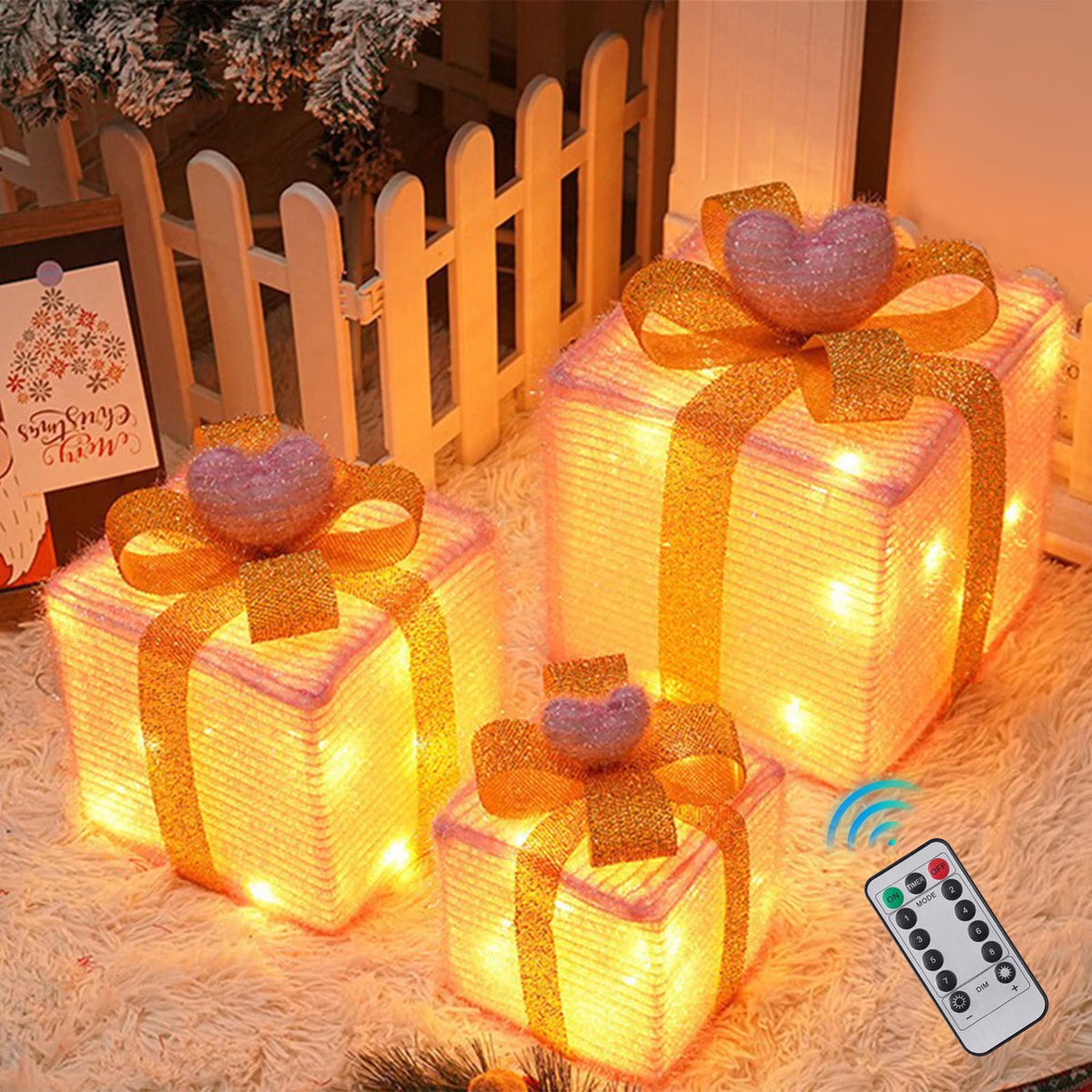 CAJAS DE REGALO CON LUZ LED🎁✨