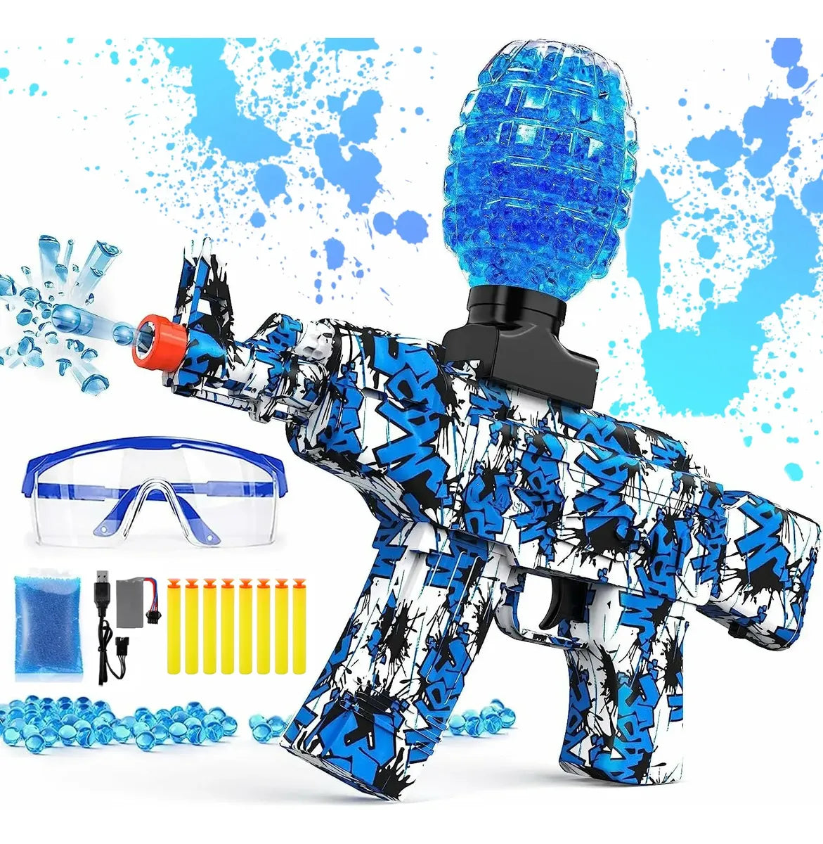 PISTOLA AK47 CON BOLITAS DE HIDROGEL