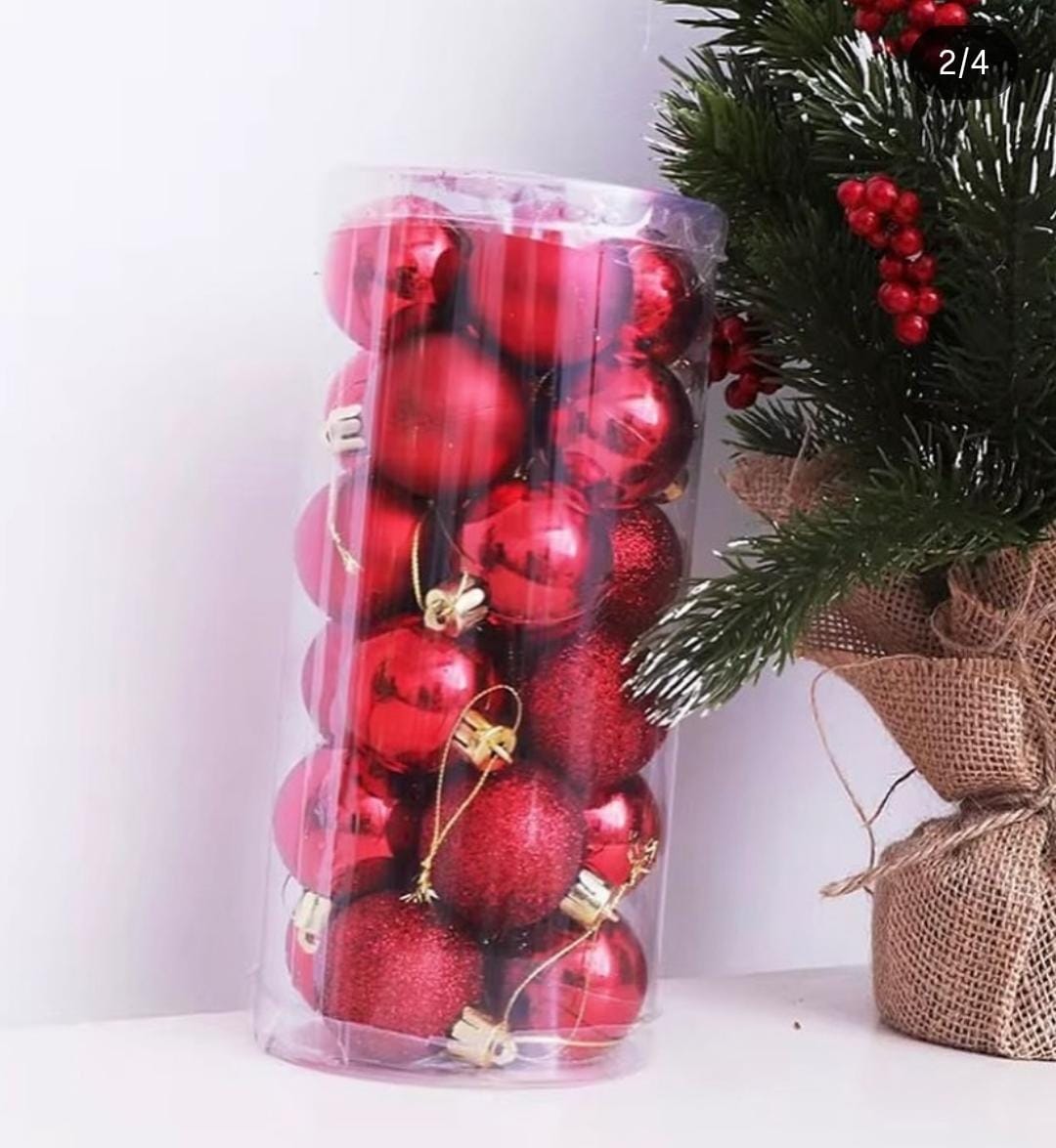 Set de 24 esferas Navideñas