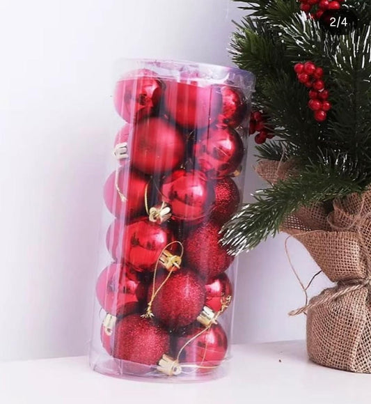 Set de 24 esferas Navideñas