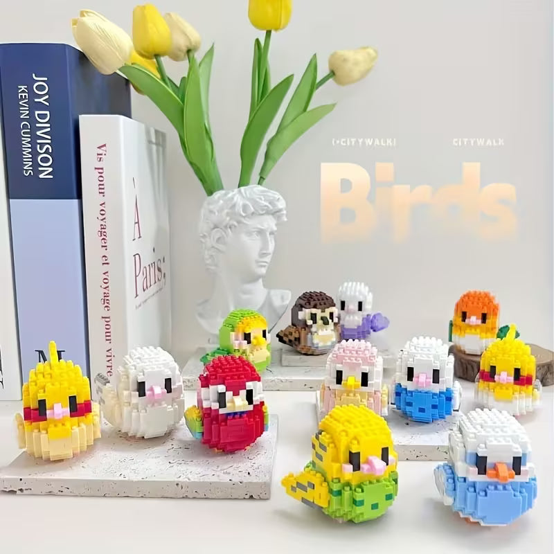 🐦🧩 MINI BLOQUES DE PÁJAROS 🌈✨