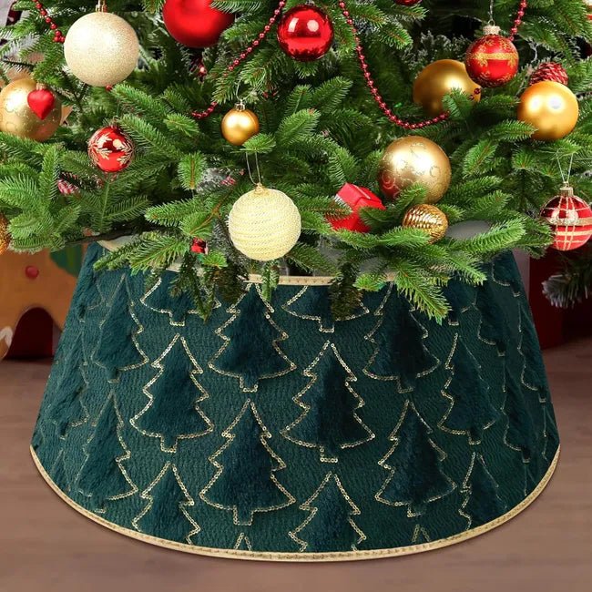 COLLAR PARA BASE DE ARBOL VERDE🎄✨