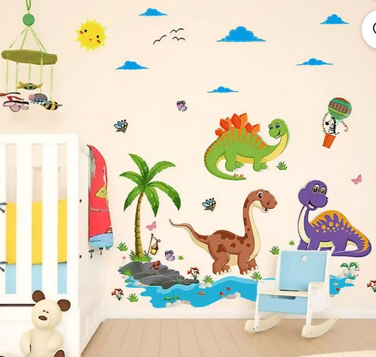 Sticker decorativo infantil de dinosaurio