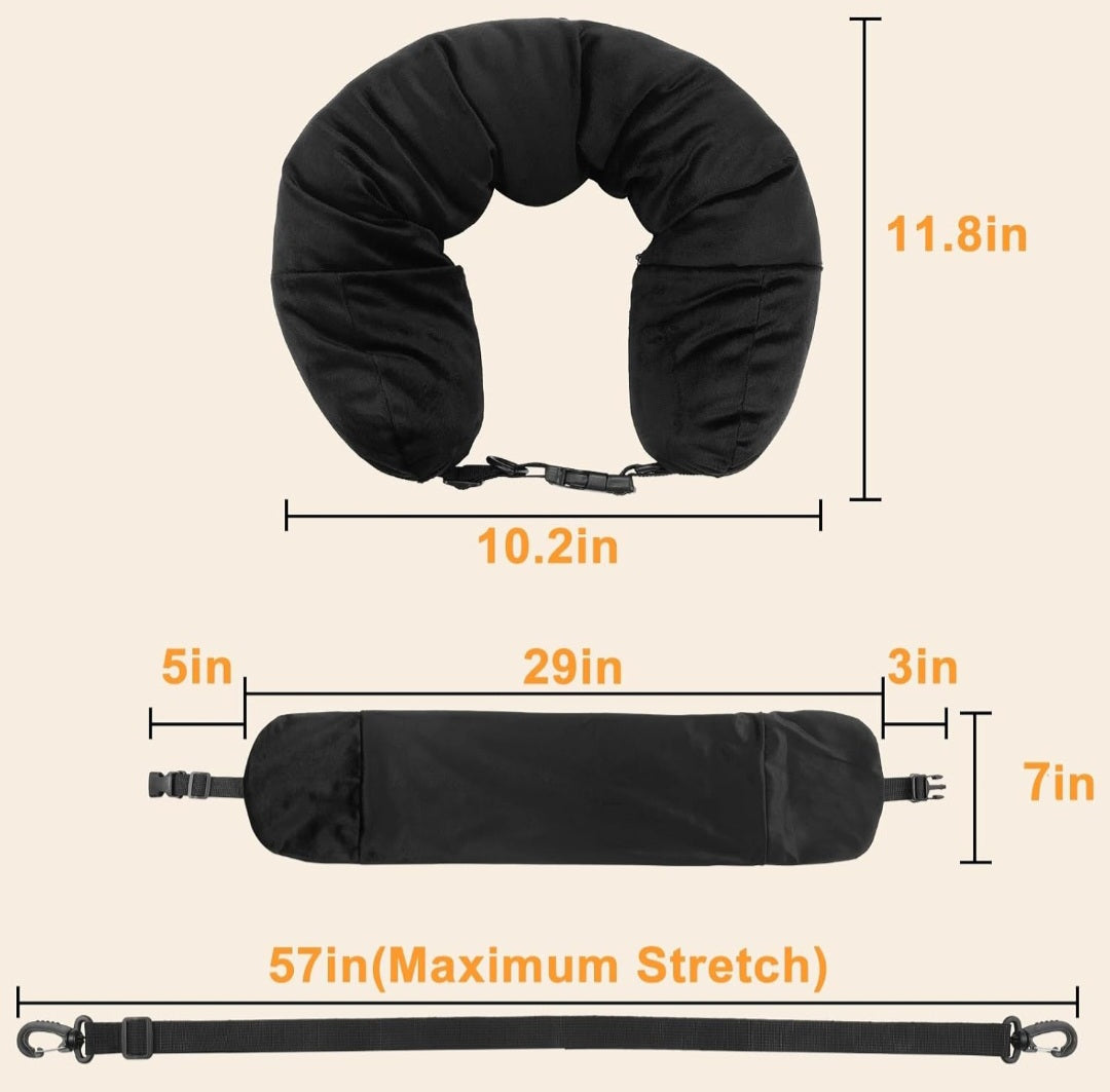 Almohada de Viaje Multifuncional con Espacio de Almacenaje