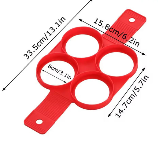 Molde de silicón para pancakes y huevos - 4 diseños