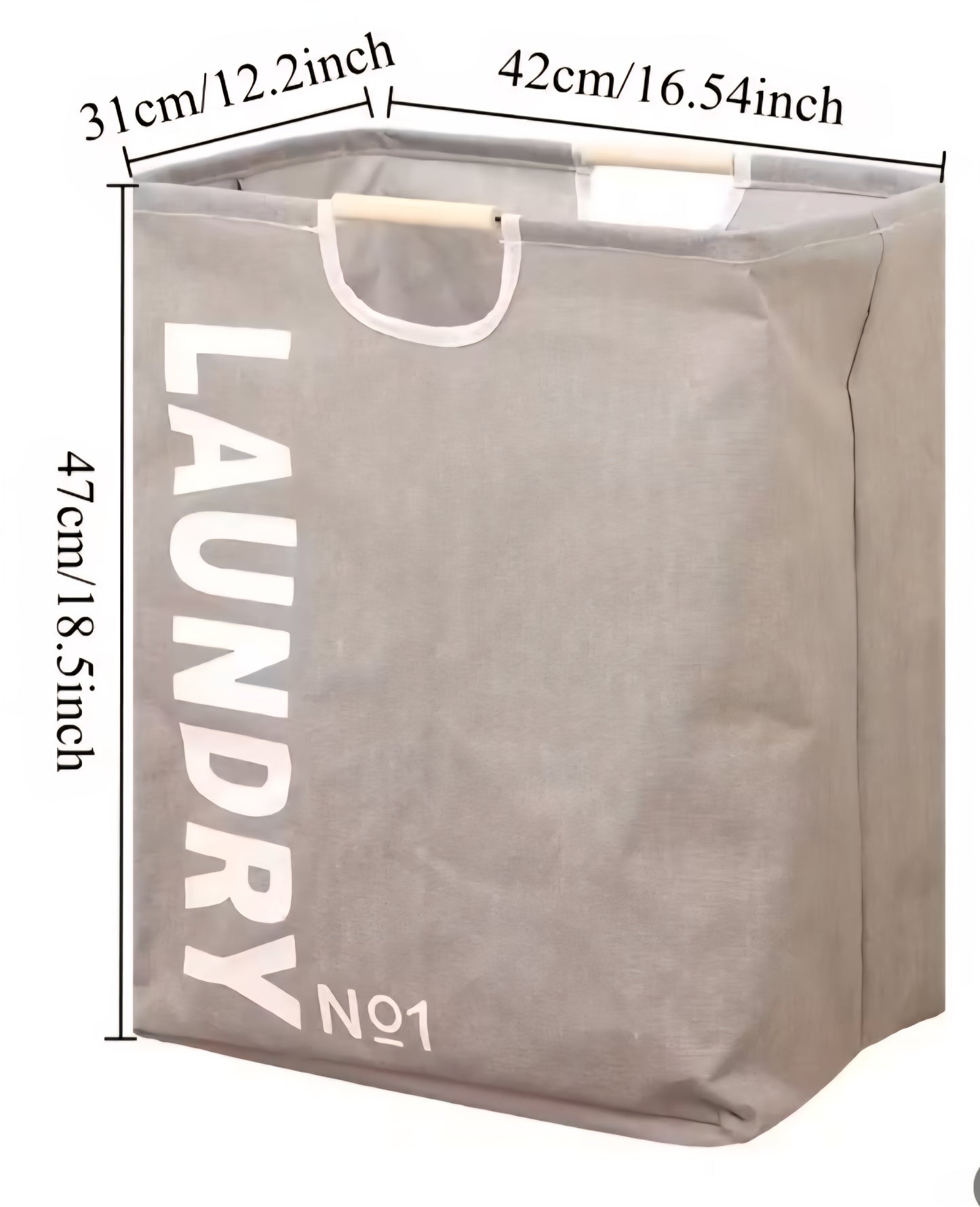 Cesto de Ropa Plegable con Asas de Madera – Laundry Nº1