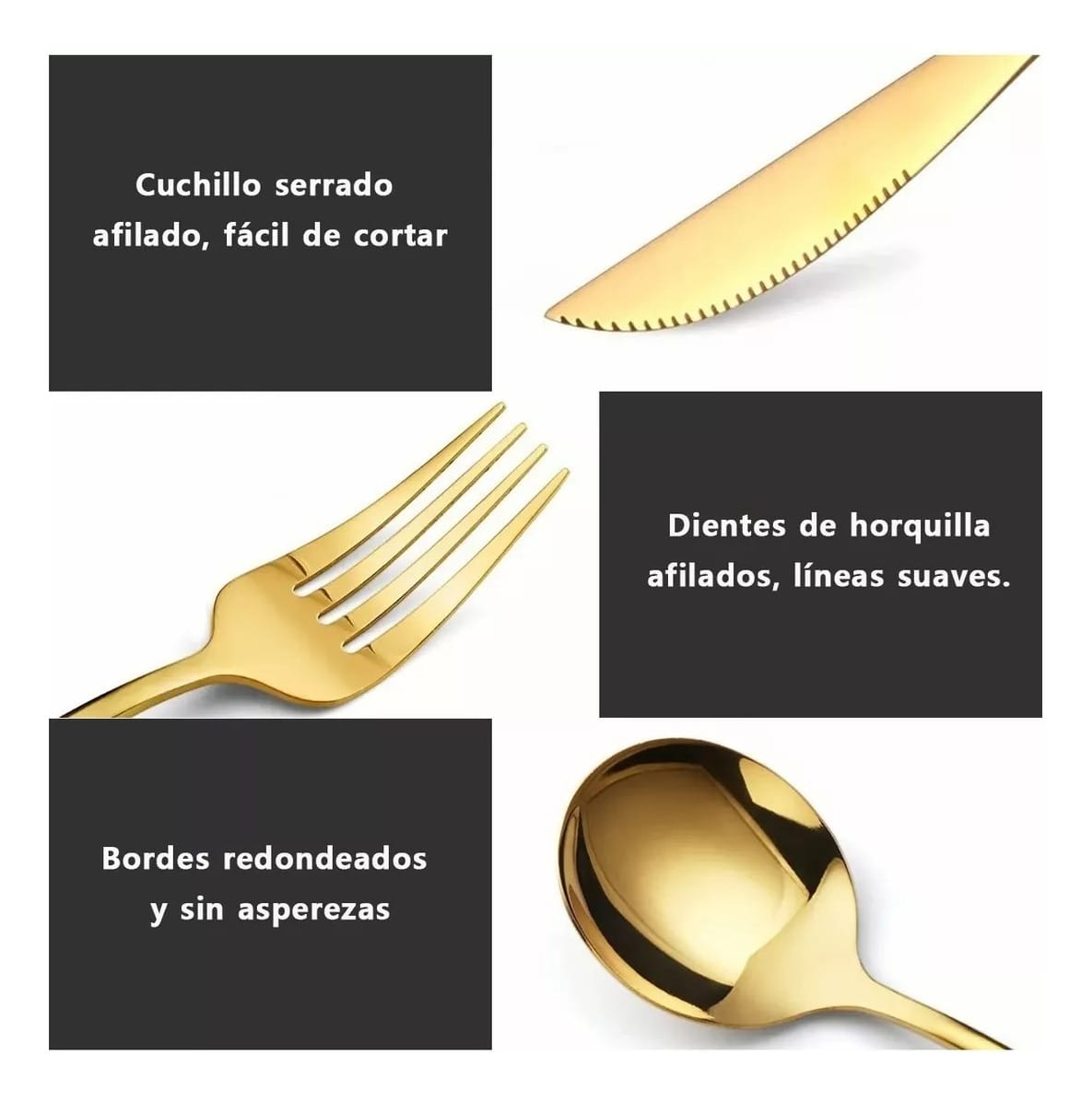 Set de cubiertos individual de acero inoxidable
