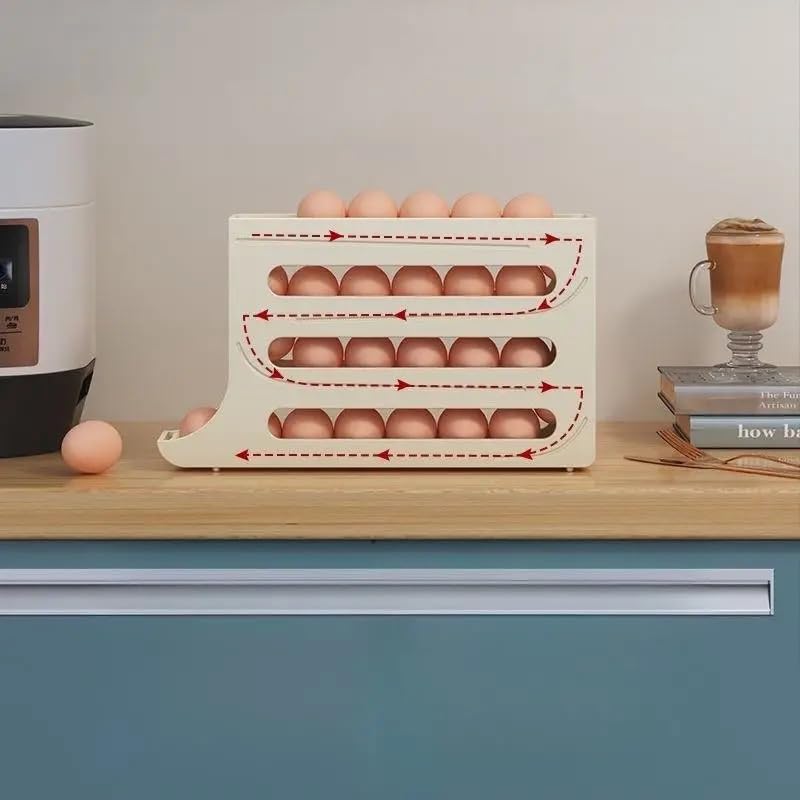 Dispensador de huevos rodante