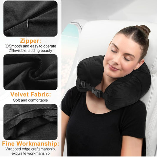 Almohada de Viaje Multifuncional con Espacio de Almacenaje