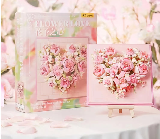 🌸 Flower Love – Corazón Floral Decorativo