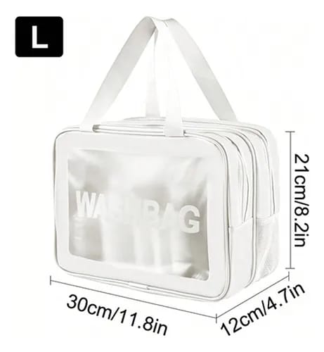 Cosmetiquera con doble bolsa