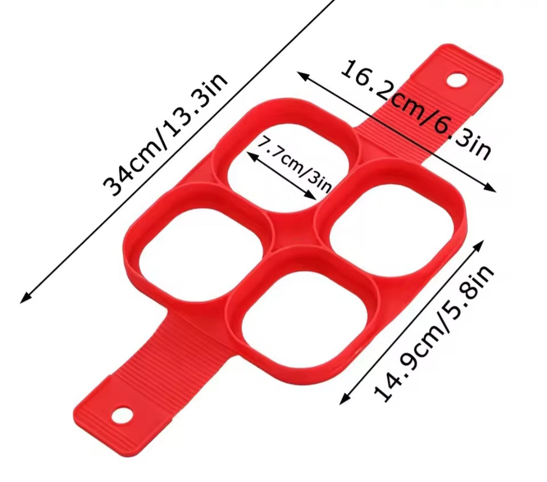 Molde de silicón para pancakes y huevos - 4 diseños