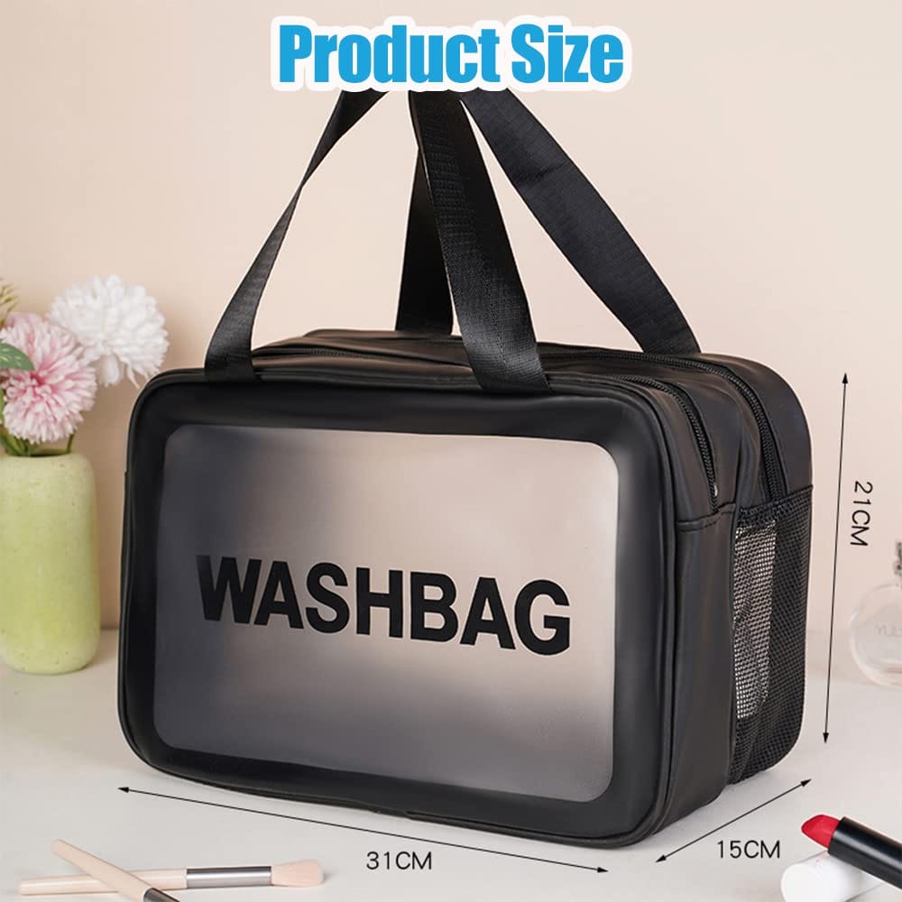 Cosmetiquera con doble bolsa