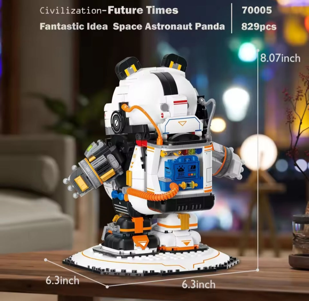 Set de bloques Panda Astronauta Espacial