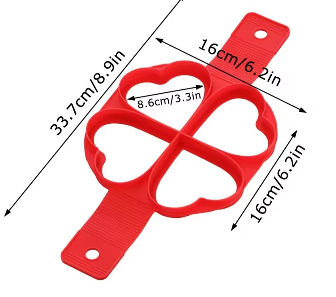 Molde de silicón para pancakes y huevos - 4 diseños