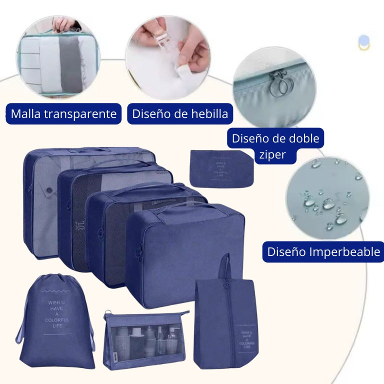 Organizador de maleta 8 piezas