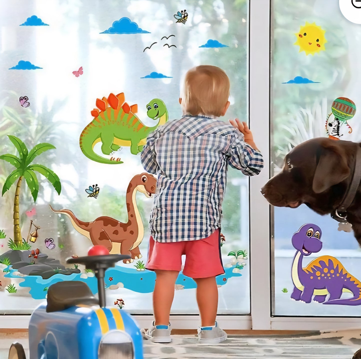 Sticker decorativo infantil de dinosaurio