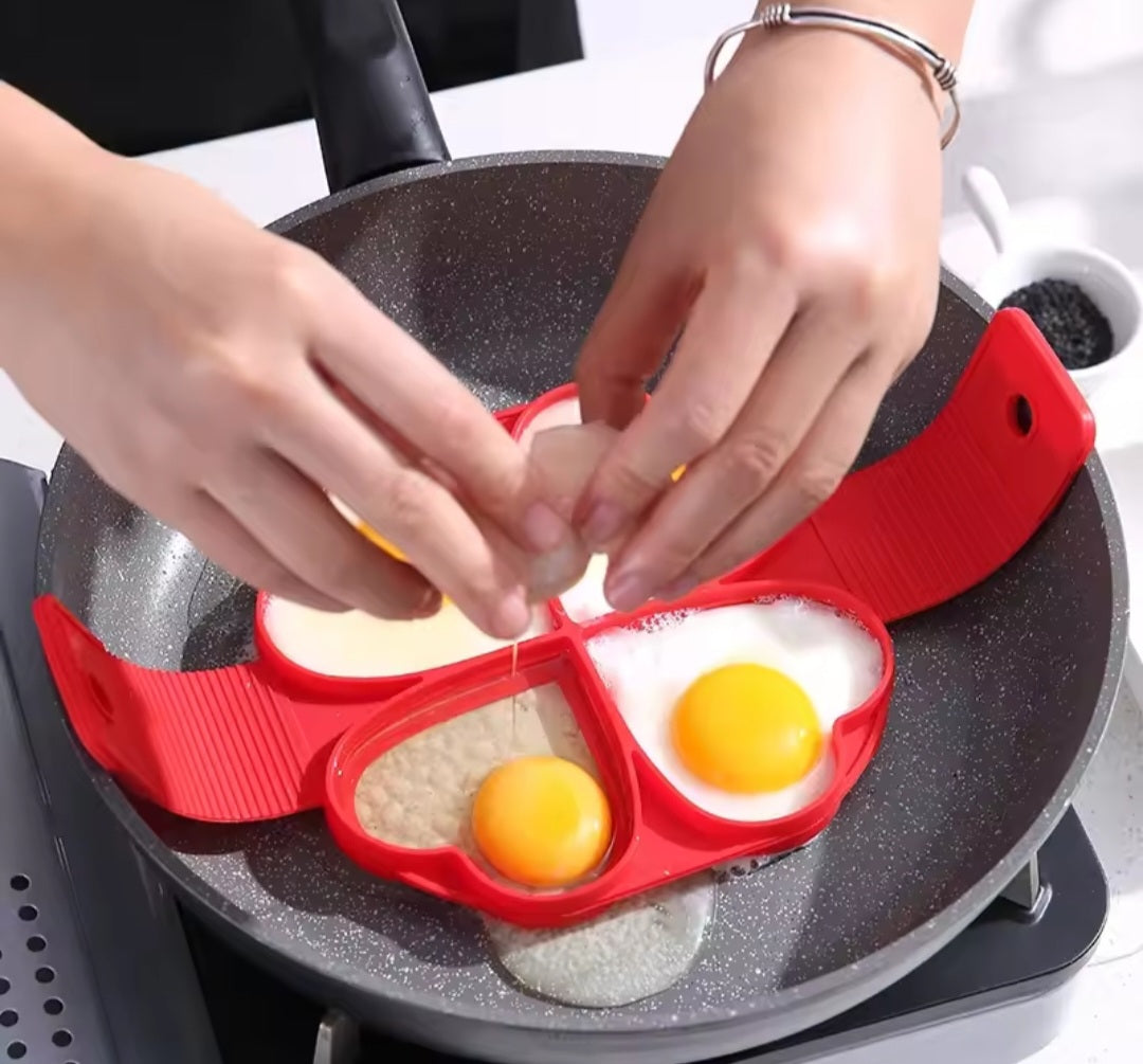 Molde de silicón para pancakes y huevos - 4 diseños