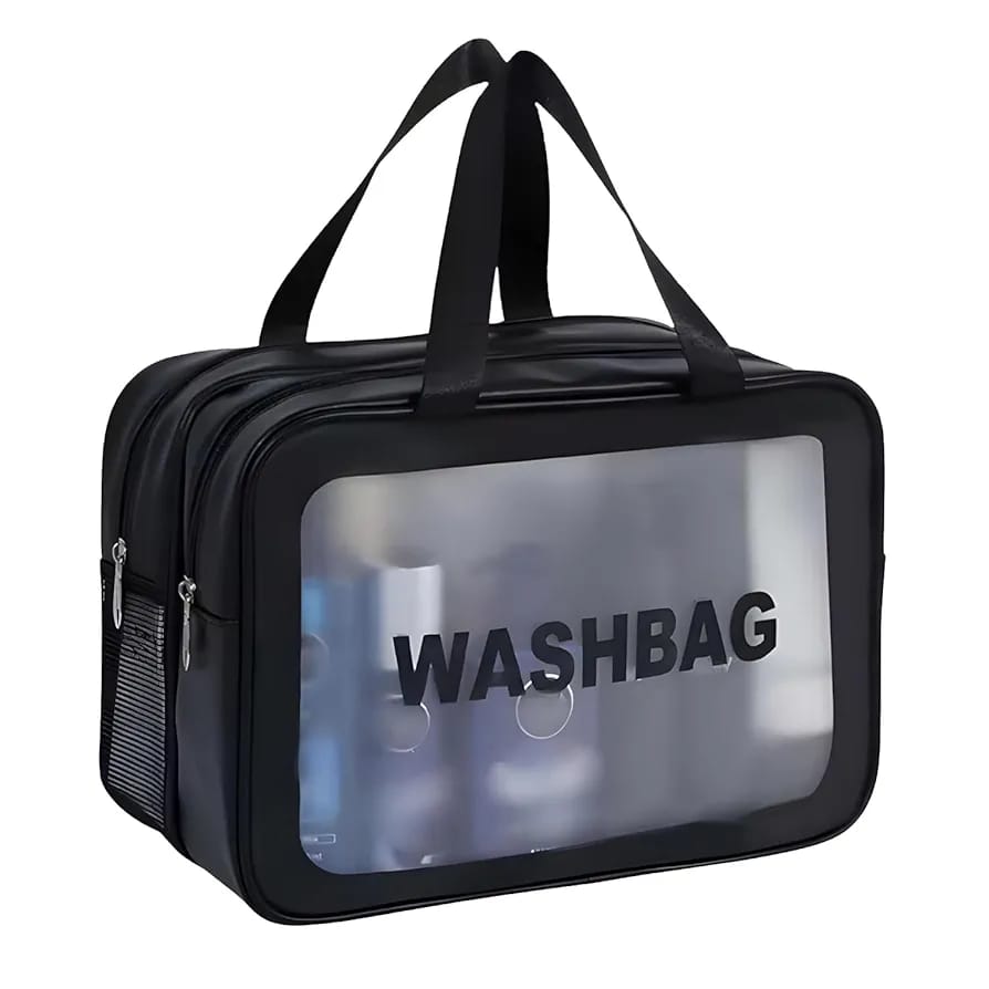 Cosmetiquera con doble bolsa